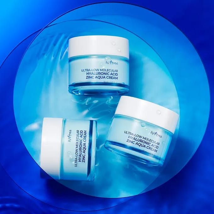 [ISNTREE] Crème Aqua Zinc Acide Hyaluronique Ultra-Faible Poids Moléculaire 30 ml white