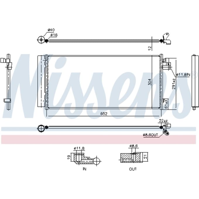 Condensator, airconditioning NISSENS 941242
