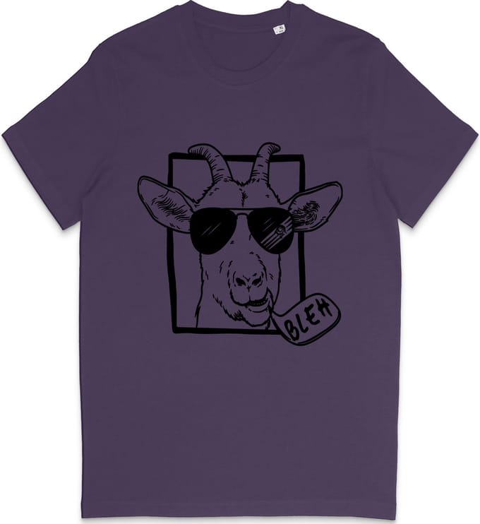 T Shirt Grappige Geit - Heren en Dames T Shirt - Paars - S