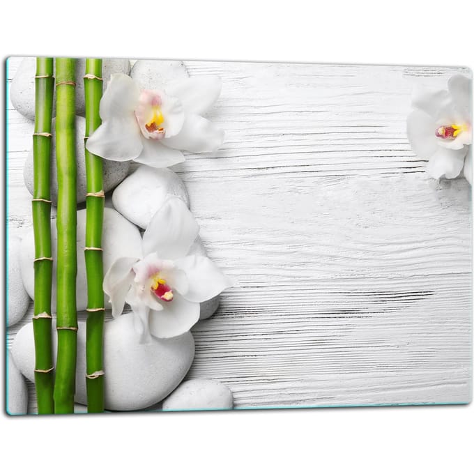 TMK ArtDeko - Snijplank - 52x40cm - Glas - Bloemen