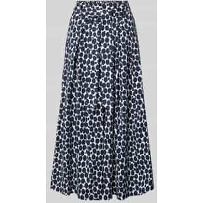 Midirok in allover-look met elastische tailleband
