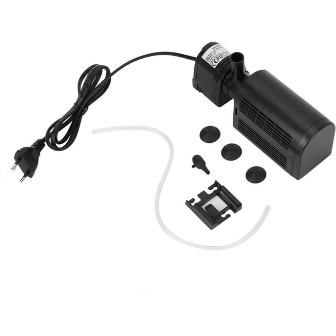 Filtre 3 en 1 pour aquarium, pompe d'aération et de filtration d'oxygène black