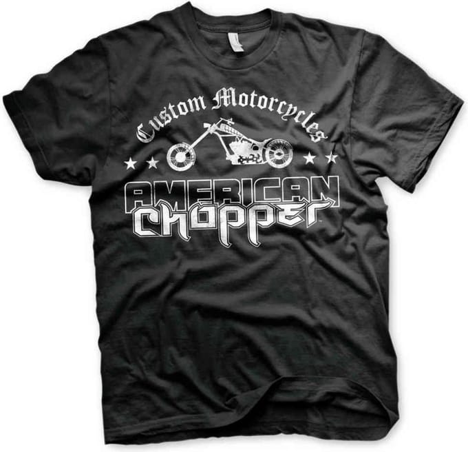 American Chopper Heren Tshirt -XL- Washed Logo Zwart