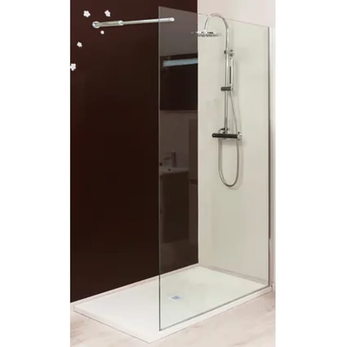 Aquavive Inloopdouche Samos 100x210cm - Chroom Profiel - 6 Mm Helder Glas