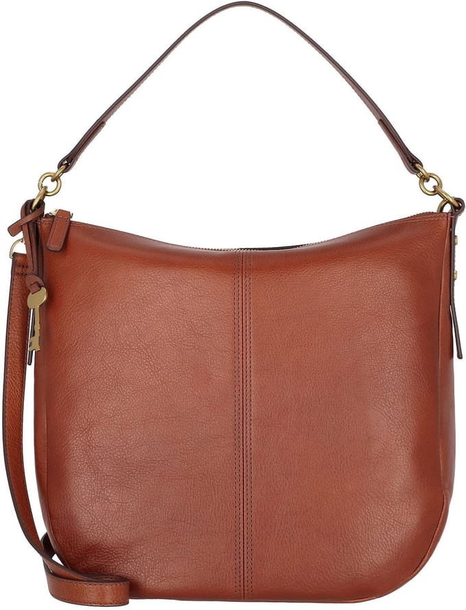 FOSSIL Leren schoudertas Jolie Hobo Brown bruine