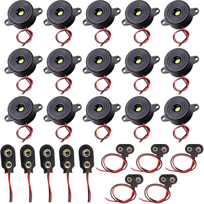 Set van 15 Elektronische Buzzer Alarm Sirenes voor Diverse Toepassingen