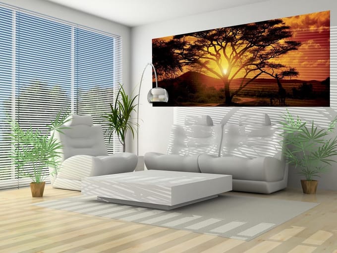 Sunset Landscape Photo Wallcovering