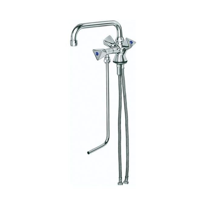 Mitigeur, Robinet mélangeur - ICH-ZAPFE.DE - modèle BRUSE - Gris - Acier - Inox lissé