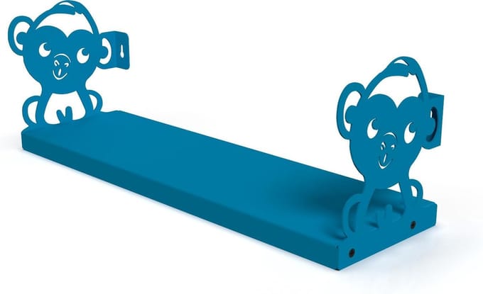 Gorillz Monkey - Kinderkamer - Accessoires - Boekenplank - Blauw