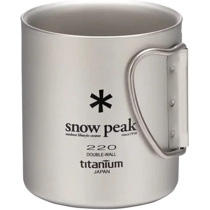 Dubbelwandige titanium mok Snow Peak 220