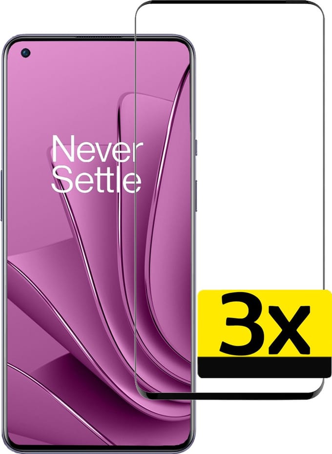 Screenprotector - Geschikt voor OnePlus 10 Pro - 3 Stuks - Full Cover - Beschermglas - Gehard Glas - Tempered Glass - Screen Protector