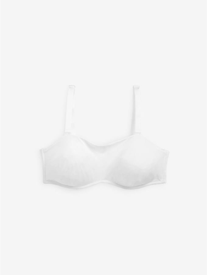 Next - Dames - Niet-gewatteerde, strakke strapless en multifunctionele bandeau-bh DD+ - Wit