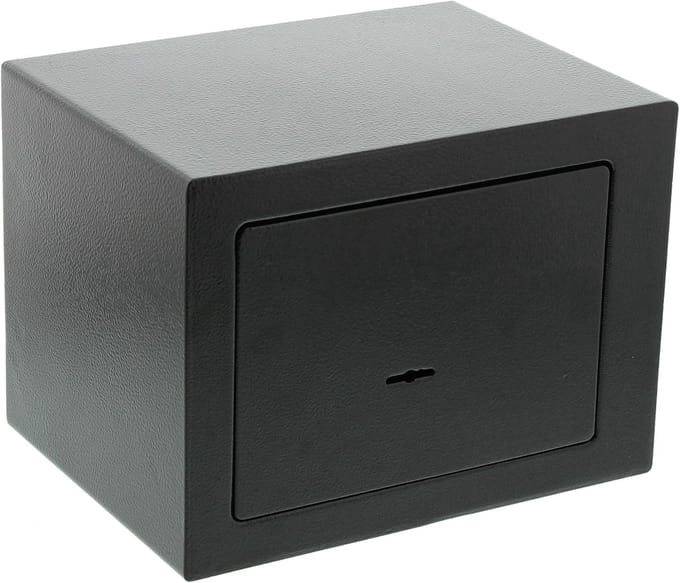 SNJY® Kluis Brandwerend - Kluis met Sleutel - Mini Documentenkluis - 17D x 23B x 17H - Zwart