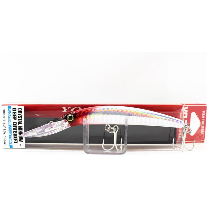 Yo Zuri Crystal Minnow DD 90 mm drijvend kunstaas R1134-HRH (1091) gray