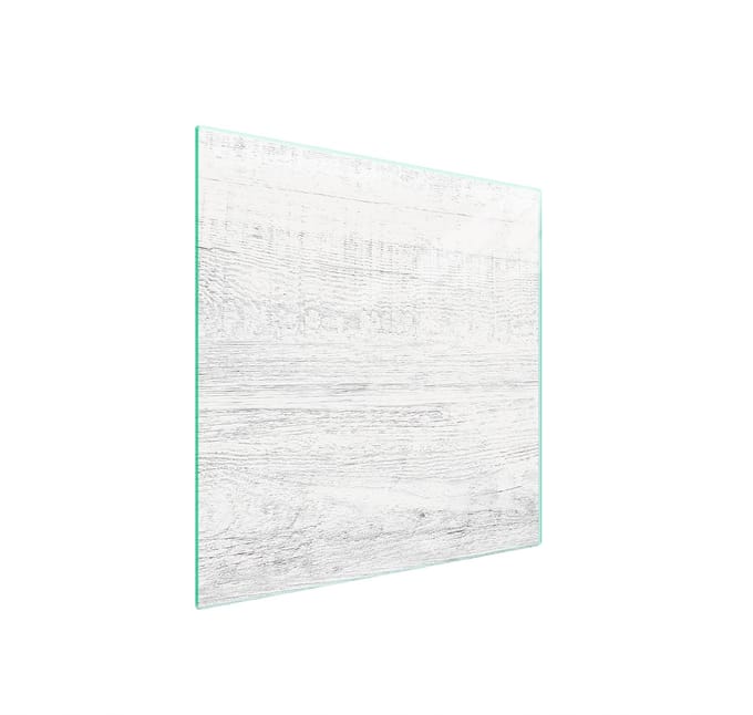 TMK ArtDeko - Glas Beschermplaat - 50x52 cm - Houtmotief - Multifunctioneel