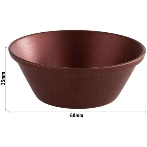 GGM Gastro (6 Stück) Dipschälchen - 6er Set - Edelstahl - 40ml - Ø 60mm - Rot