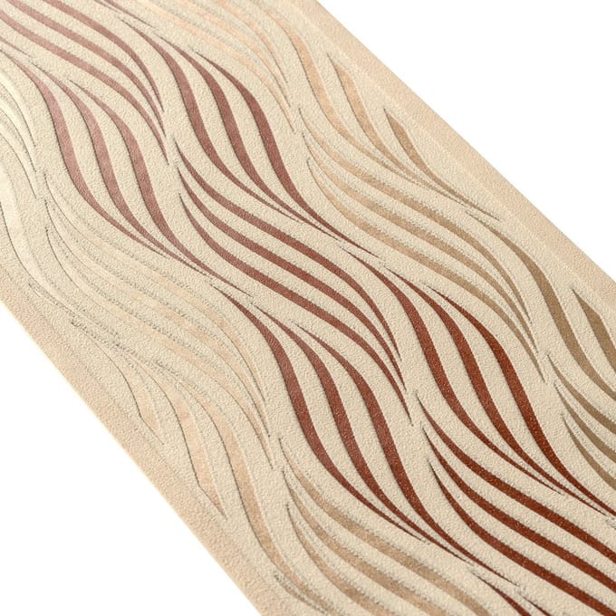 MODERN GOLVENDE BEHANGRAND | Zelfklevend - crème beige bruin goud - A.S. Création Only Borders 11