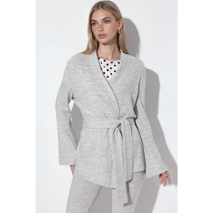 Gestrikte Cardigan met Ceintuur