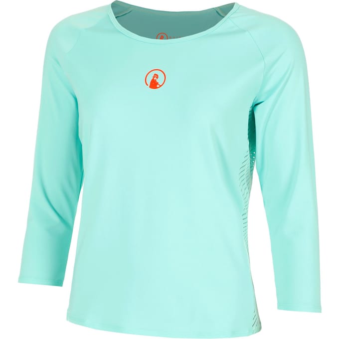 Quiet Please Wild Stripes Longsleeve Dames-Turkoois,Rood