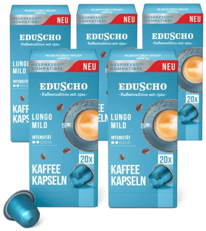 EduScho Lungo Mild Cups (5x 20 cups)