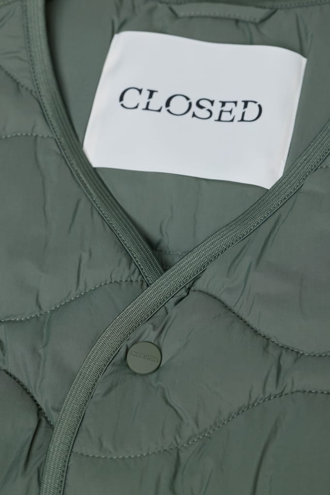 Closed Quilted Gilet Olive Green Maat: M | Bodywarmers Outlet | Heren | Groen