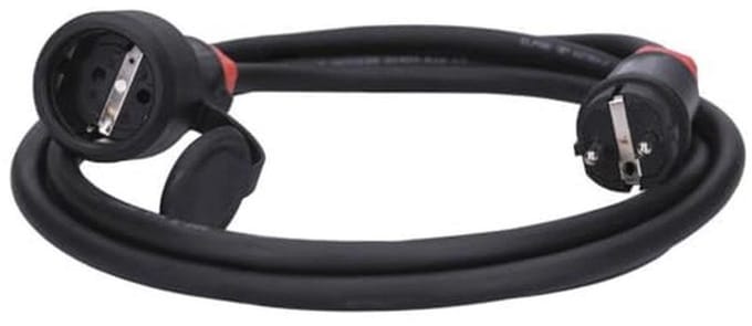 Rubberen Verlengkabel Schuko 3 Meter - Spatwaterdicht IP54 voor Tuin en Bouwplaats