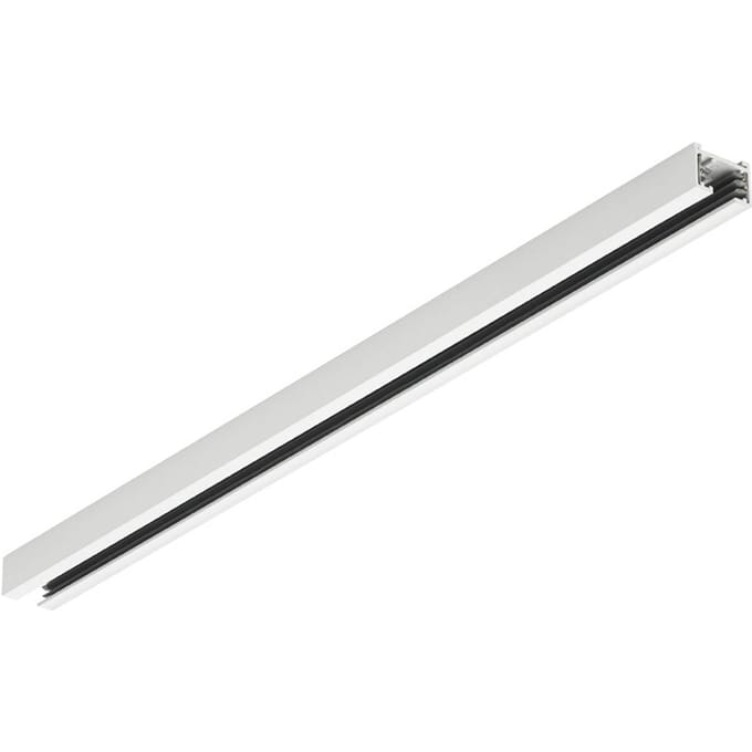 Spanningsrail - DUOLINE - 2 Fase - Opbouw - Aluminium - Mat Wit - 0.5m