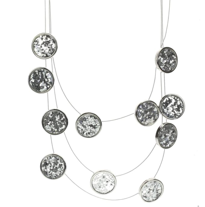 Behave ketting - Glitter cirkels - Nikkelvrij - Modeaccessoire
