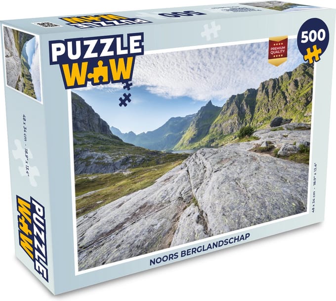 Puzzel Noors berglandschap - Legpuzzel - Puzzel 500 stukjes