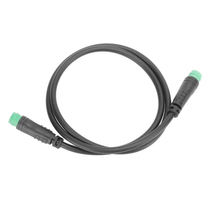 Câble d'extension d'écran de vélo électrique étanche Câble d'extension 5 broches pour ordinateur de vélo électrique Bafang Two male connectors gray