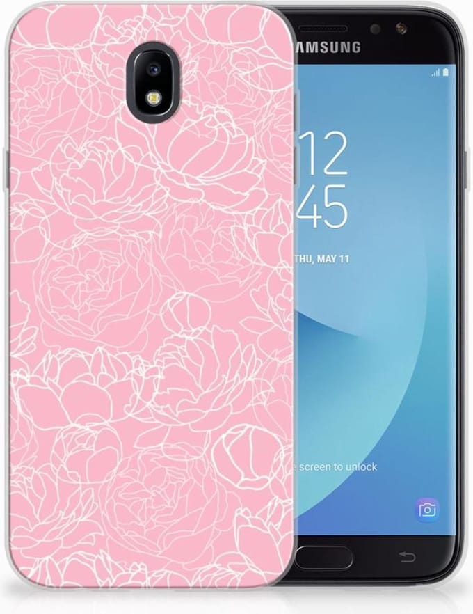 Samsung Galaxy J7 2017 | J7 Pro TPU Case White Flowers