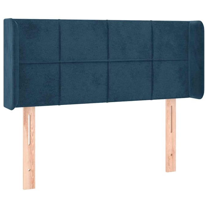 vidaXL - Hoofdbord - LED - 93x16x78/88 - cm - fluweel - blauw