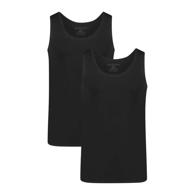 Comfortabel & Zijdezacht Bamboo Basics Singlet Stef (2-pack) - Zwart - M