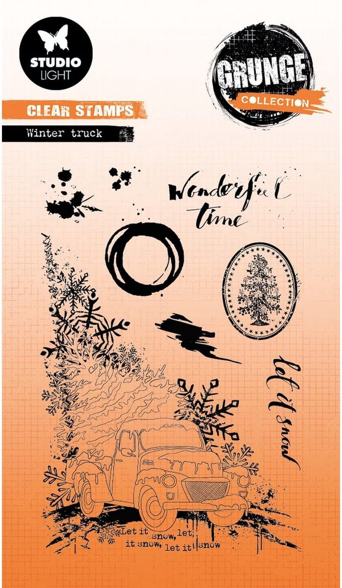 Studio Light Grunge Collection Clear Stamp Winter Truck