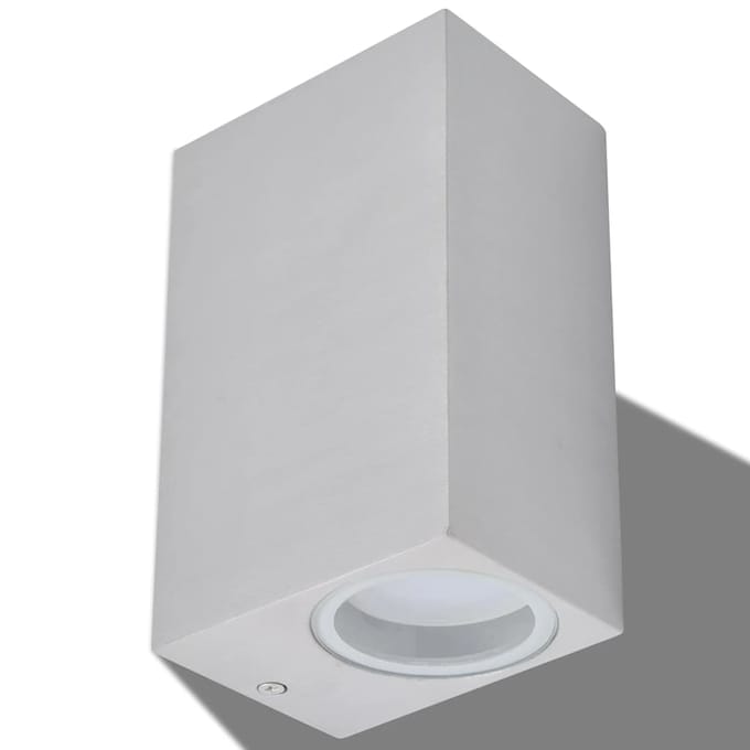 vidaXL LED-buitenwandlampen 2 st vierkant op-/neerwaarts