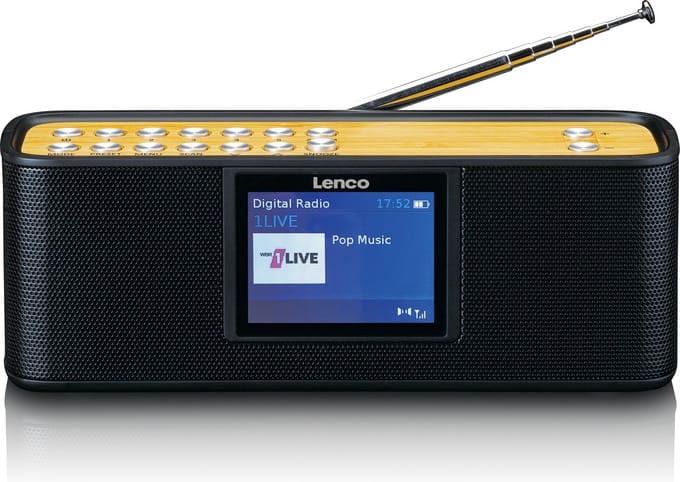 Lenco PDR-045BK - DAB+ radio with Bluetooth 5.0 - DAB+/FM - Stereo