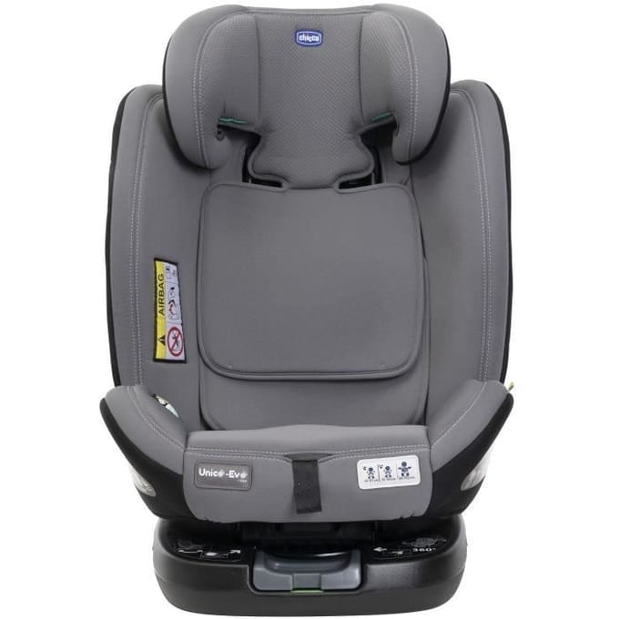 Siège-auto - CHICCO - UNICO EVO - Groupe 0/1/2/3 - I-Size - Inclinable - Réducteur - Grey Black noir