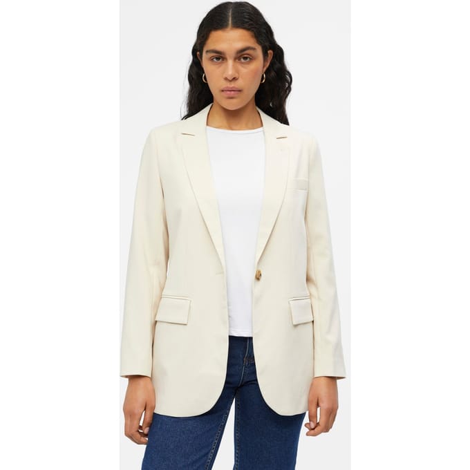 Object Objsigrid L/s Blazer Blazers Dames - Zand - Maat 40