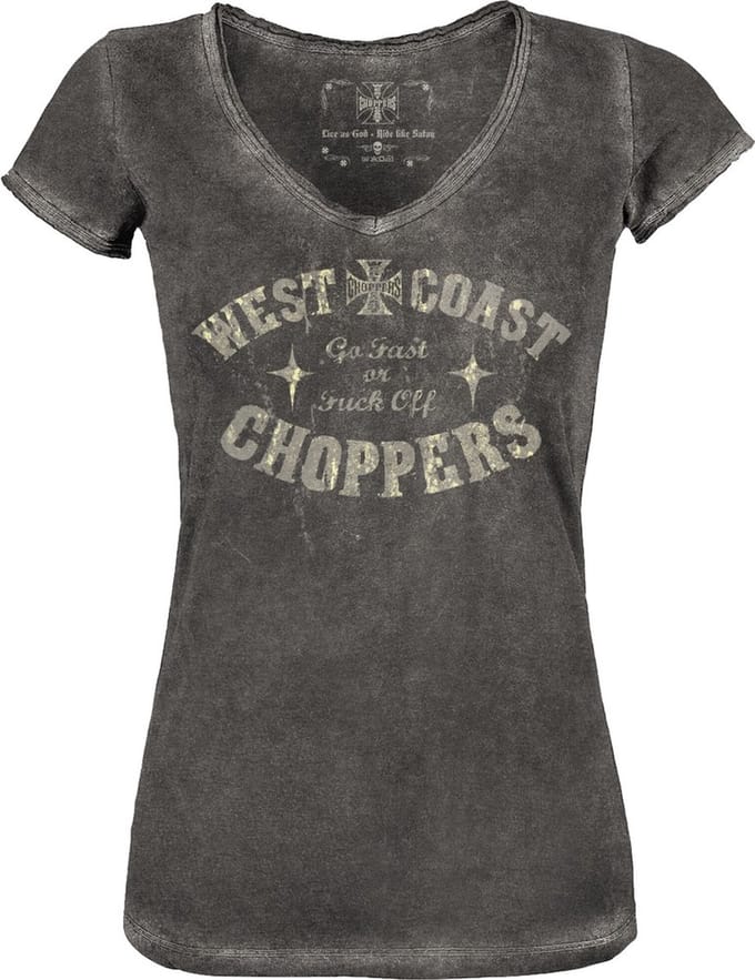 WCC West Coast Choppers Dames-shirts Go Fast V-hals