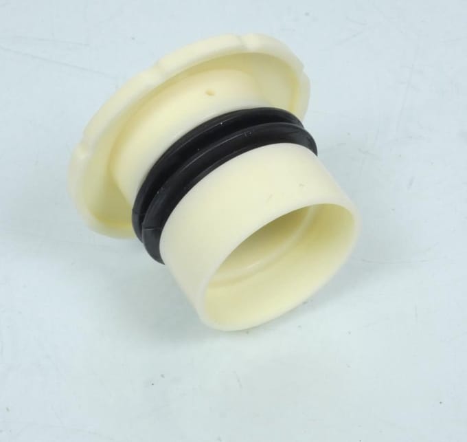 Bouchon de réservoir d'essence à pousser Ø40mm crème pour mobylette MBK 50 88