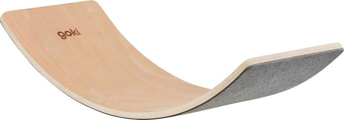Balanceerbord: WAVE 84x29,5x1,8cm, met vilt, hout, 2+