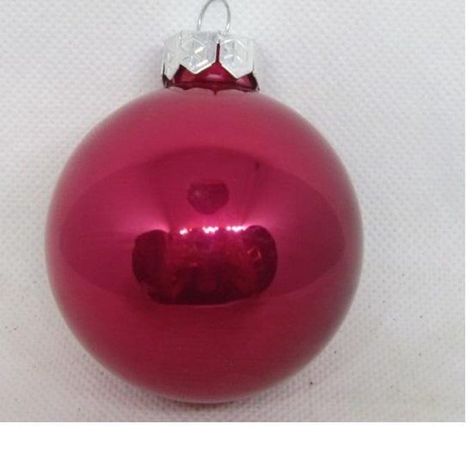 ZoeZo Design - 20 stuks - Kerstbal - glas - pink - fuchsia - roze - Ø 5,5 cm