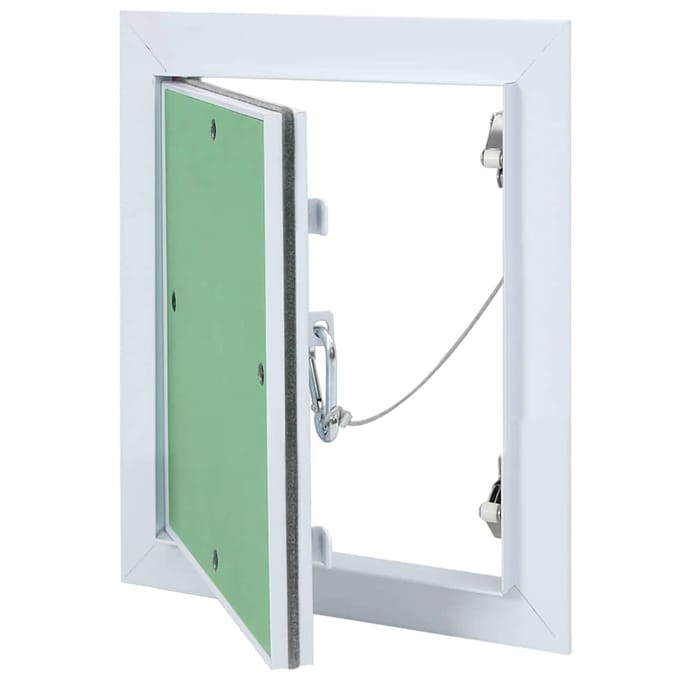vidaXL - Access - Panel - Groen - en - Zilver - 25 - x - 30 - cm - Aluminium - en - Gipsplaat