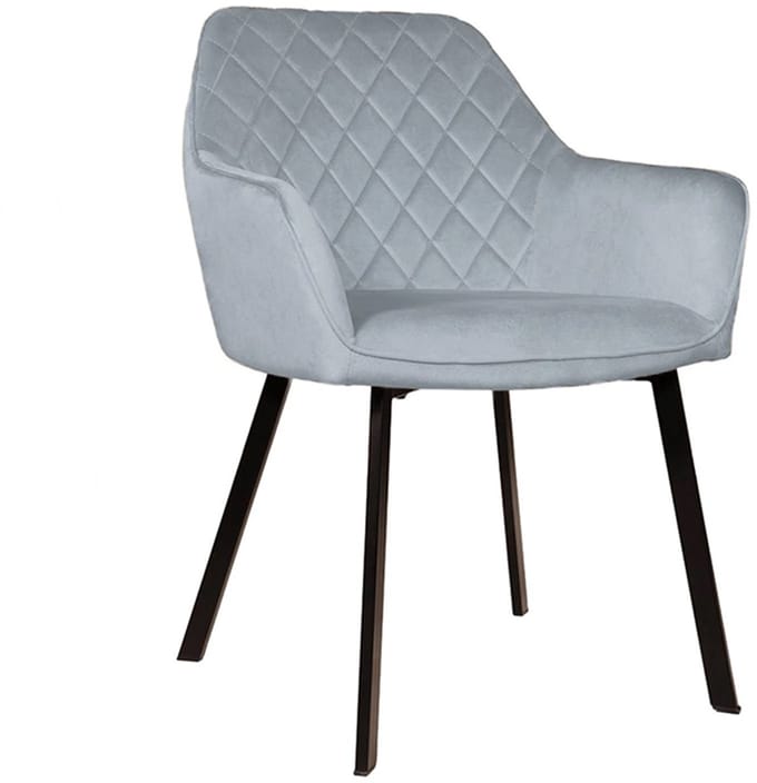 Eetkamerstoel met armleuning Yurgan velvet blauw eetstoel zetel