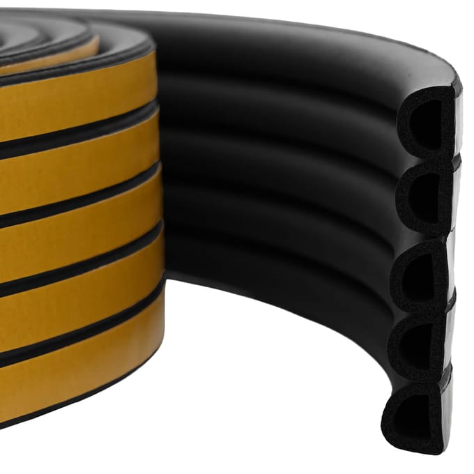vidaXL - Zelfklevende - raamdichting - Zwart - 9 - x - 8 - mm - 100 - m - EPDM-schuin