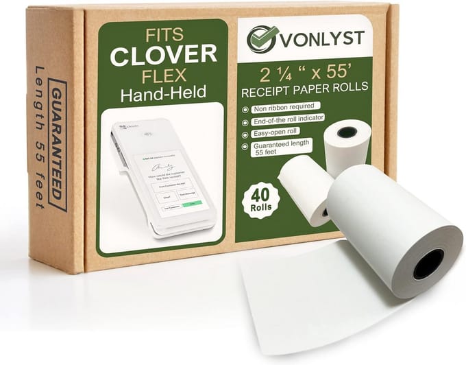 Thermisch Ontvangstpapier voor Kassasystemen - 40 Rollen