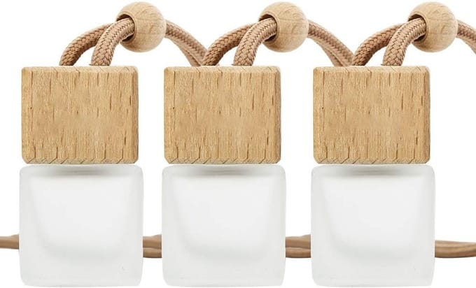 Hergebruikbare geurverspreider voor auto en huis - 3-pack vulbare geurflessen met aroma diffuser en hangers