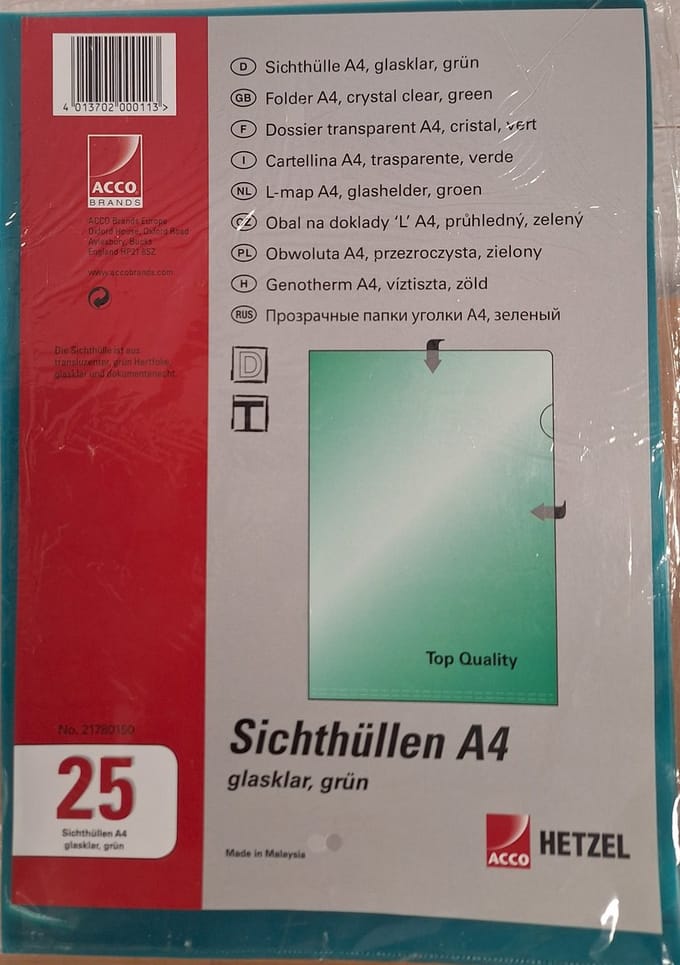 Premium L-mappen A4 Groen (25)