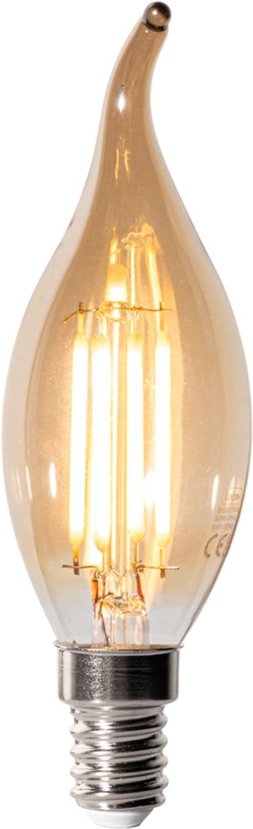 LUEDD E14 dimbare LED lamp BXS35 goud 4W 450 lm 2200K