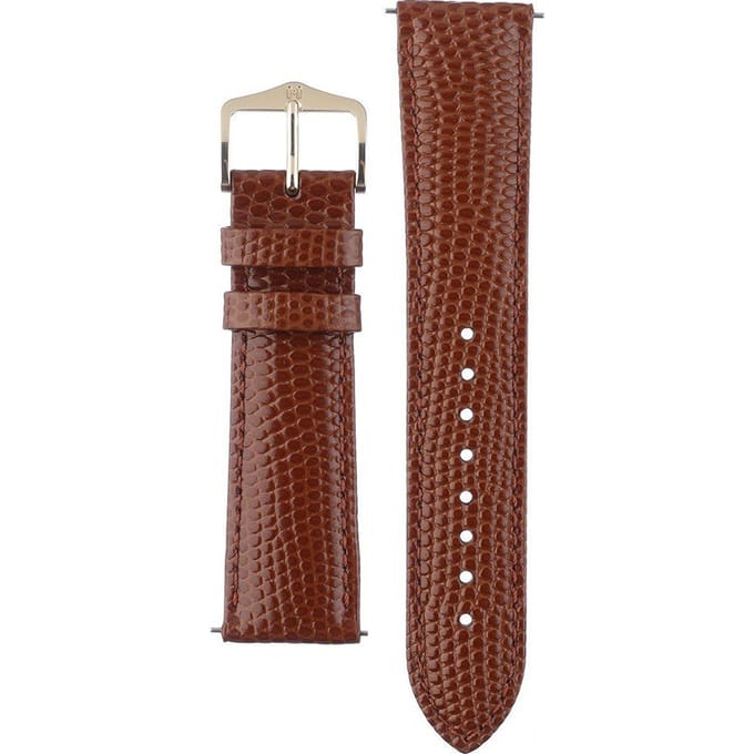 Hirsh Horlogeband Rainbow Goudbruin - Leer - 20mm